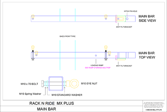 Main Bar Assembly instructions for MX+ carrier