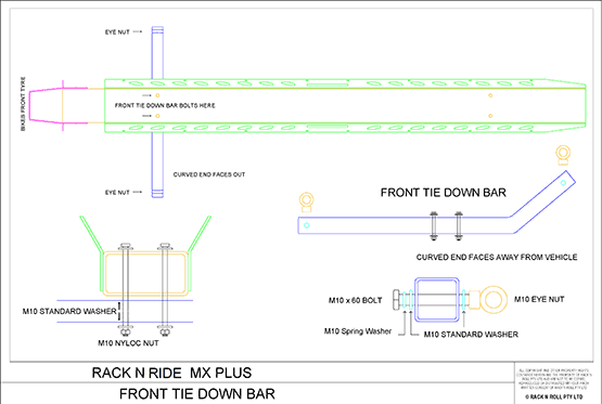 MX+ Front Tie Down Bar