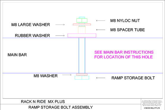 Loading Ramp Storage Bolt for MX+ carrier