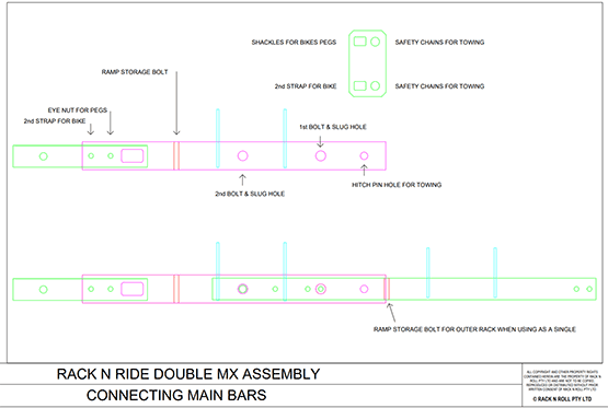 Rack N Ride Double MX Connecting Main Bars Rack N Ride Double MX how to connect the main bars